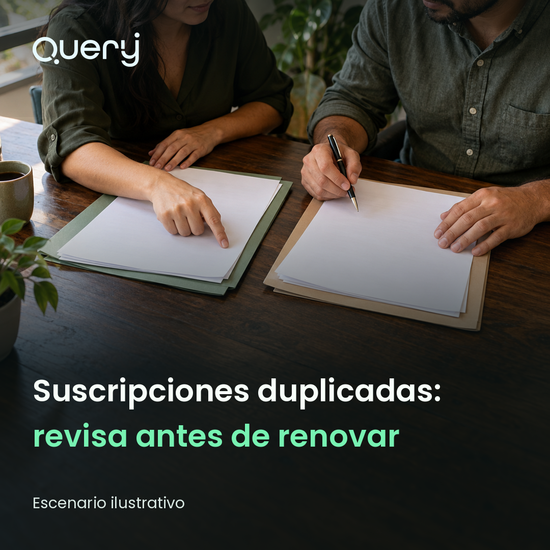 Revisión compartida de suscripciones empresariales. Escenario ilustrativo.